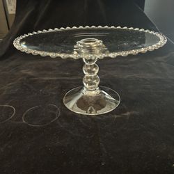 Imperial Glass Candlewick 3-Ball Cake Stand