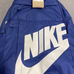 Blue Nike backpack