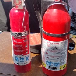 2 Charged Dry Chemical Fire Extinguishers
