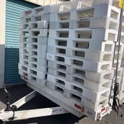 48x43x6 Heavy Duty White Plastic Pallets