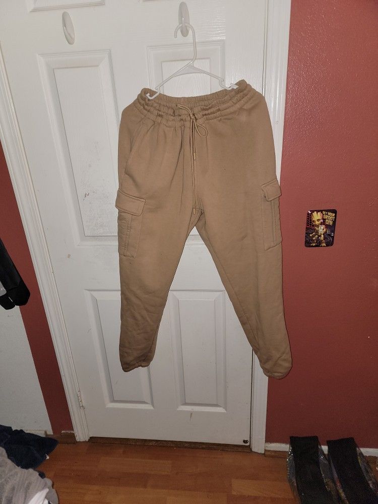 Fleece Joggers Cargo Pants