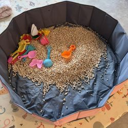 Ball pit and hinoki blocks