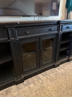 Solid wood tv stand
