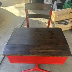 Antique Kids School Desk 