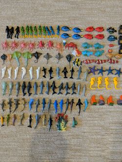 120  Assorted Safari Ltd. Toob Whales And Other Ocean Animals
