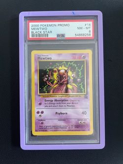 2000 POKEMON PROMO BLACK STAR #14 MEWTWO BLACK STAR PSA 8