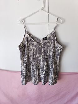 Express Snakeskin Print Scoop Neck Tank Top Spaghetti straps Size XL NWT