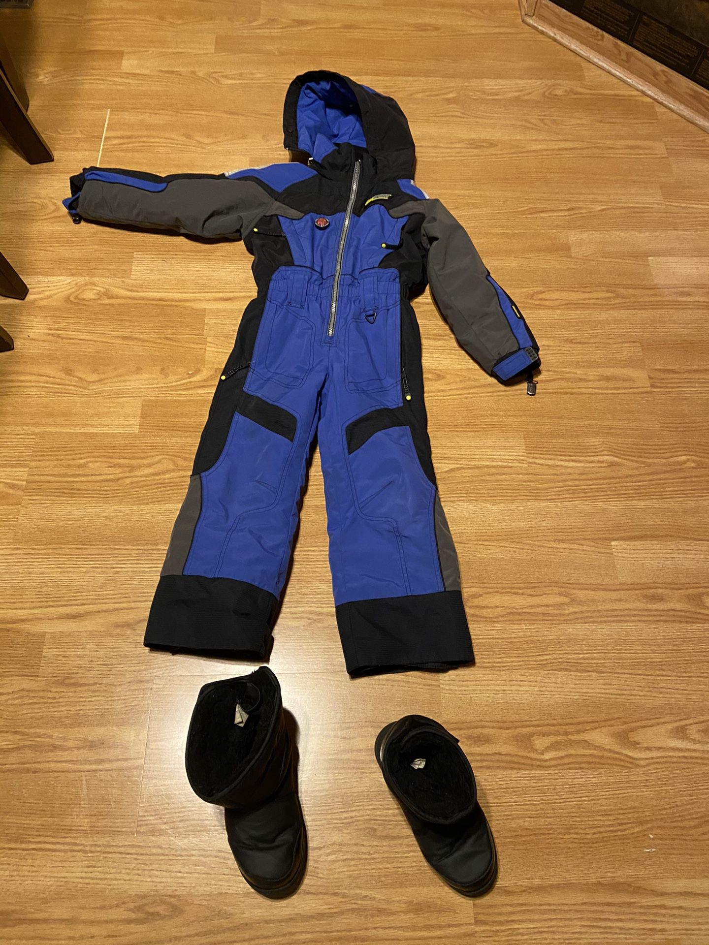 Snow pants and boots for kids