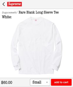 Supreme Blank Tees 100% Authentic