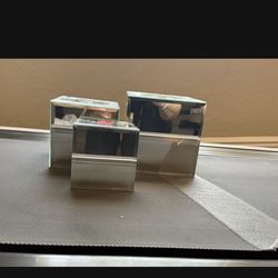 Set Of 3 Mirrored Cubes, Largest Is 6”x6”x6”