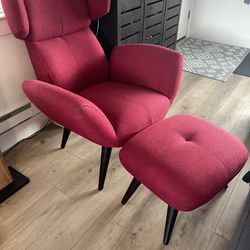 Wing Chair With Ottoman