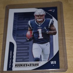 2019 Panini Rookies &Stars Football Nkeal Harry Rookie Card #RR-NH New England Patriots