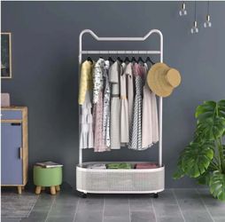 0673: New Cat Ear Garment Racks Metal Clothes Rack Coat Rack Home Clothing Rack with Storage Shelf for Hanging Clothes Coats Skirts Shirts Sweaters Wh