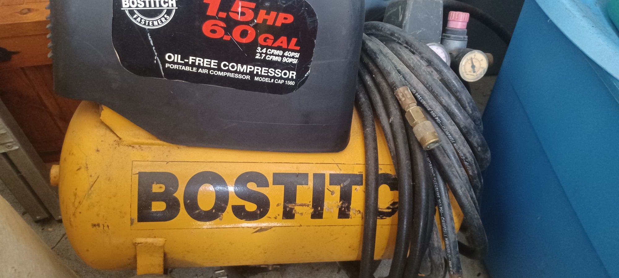 6 gal Bostitch air compressor. OBO