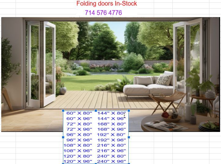 Vinyl Sliding doors & Windows - Aluminum Accordion folding Doors 