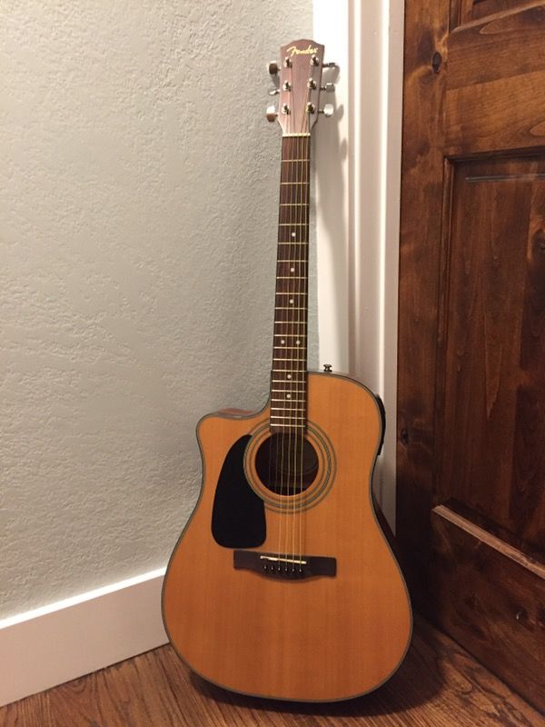 Fender CD100LH NAT left handed guitar with pickup