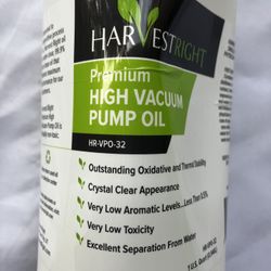 Harvest Right High Vacuum Pump Oil New