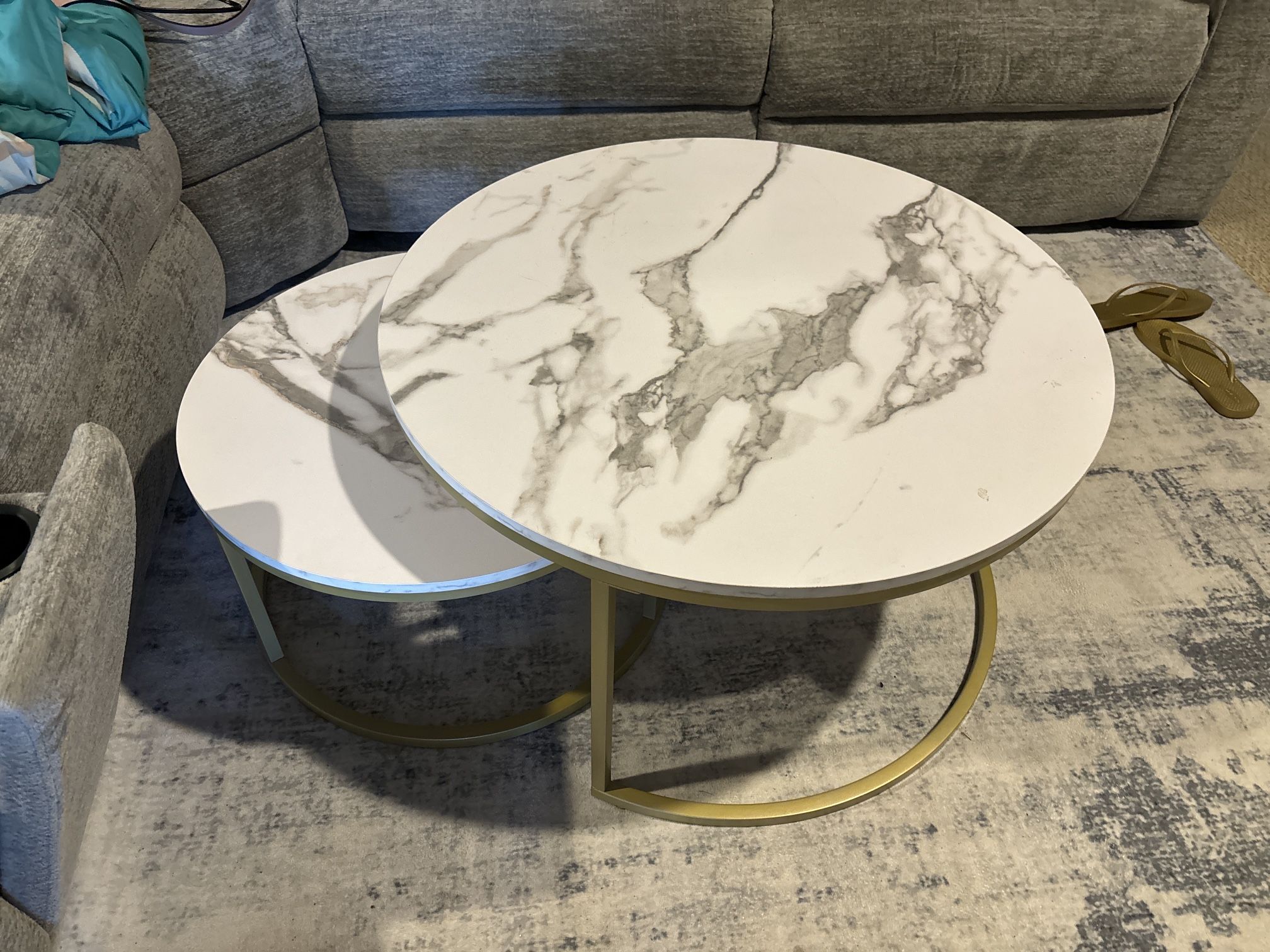 Faux Marble Coffee Table