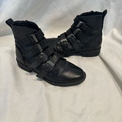 Steve Madden PURSUE BLACK LEATHER Women’s 6