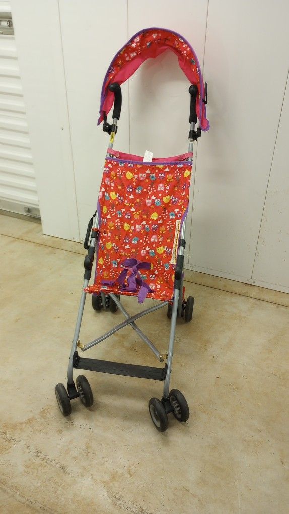 Pink Owl Umbrella Stroller 