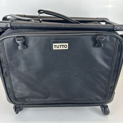 TUTTO Collapsible Sewing Machine On Wheels CASE 17.5 X 15.5 X 9 Black 