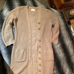 Long CrissCross StitchBacked Cardigan S PXL