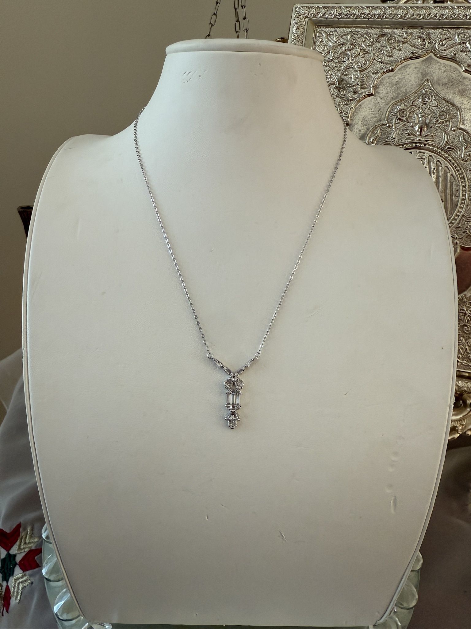 Women’s Diamond & Silver  Necklace 925