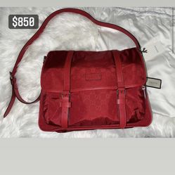 Gucci Red Diaper Bag 