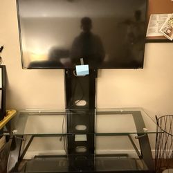 Roku Tv And Tv Glass Stand