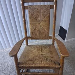 Hardwood Woven Rocking Chair