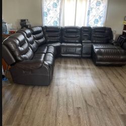 Living Room Set Sofa Leather Furniture 