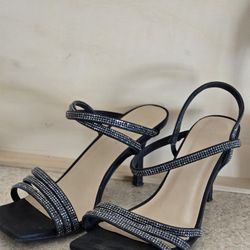 Black Strapped Heels