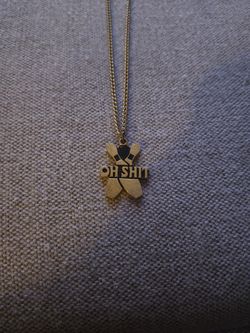 Oh Shit Bowling Pin Necklace 
