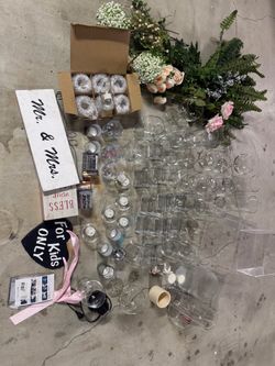 Huge Bundle Wedding Party Glass Candle Holder Centerpiece Cate Tray Flowers Decor 