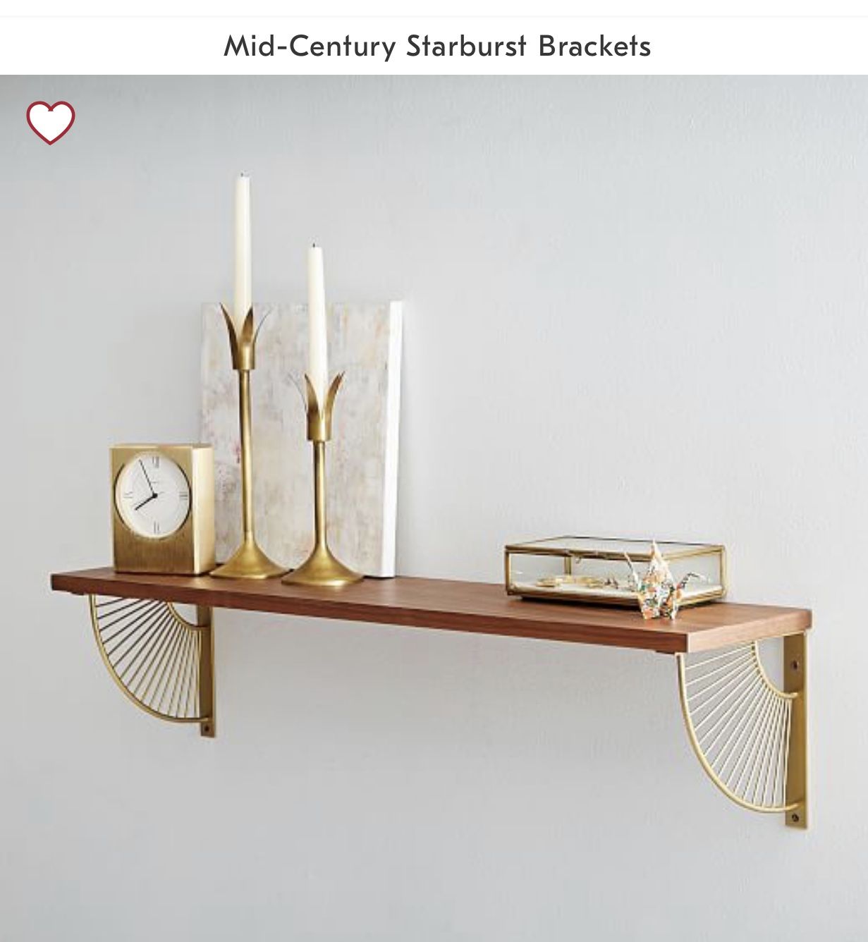 West Elm Shelf and MCM Brackets - New In Box