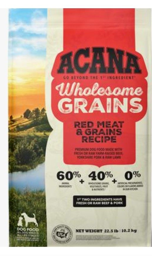 ACANA Wholesome Grains Red Meat & Grains Recipe Dry Dog Food, 22.5 lbs.