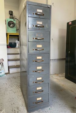 Grey Art Metal File Cabinet