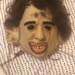 The Texas chainsaw massacre leather face outfit and hammer