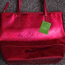 Kate And Spade Pink Holographic Tote Bag