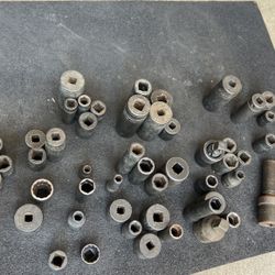 Snap On 60 Impact Sockets 3/8 1/2 Drive Good Condition