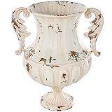 Vintage-Style Cream Amphora Decorative Vase – 15” – $25