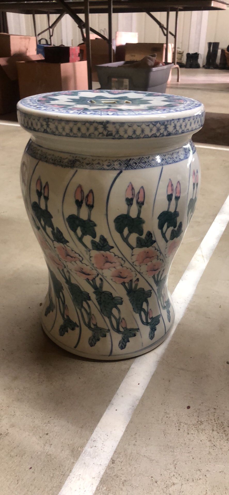 Floral Garden Stool