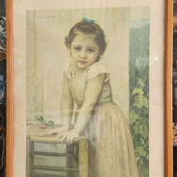 Over 100 Yr Old Picture "Little Girl"
