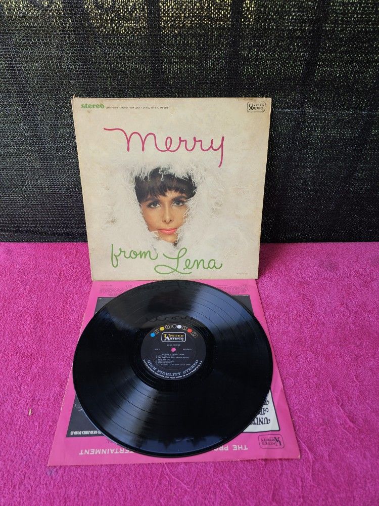 Lena Horne Merry From Lena UAS 6546 Vinyl Record LP Vintage 1966
