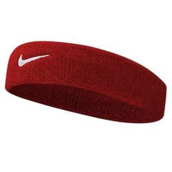 Nike Swoosh RED Towelling Headband/Sweatband Official Merchandise