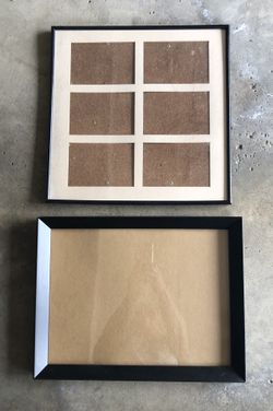 2 black picture frames