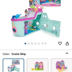 Gabby dollhouse Cruise Ship With 2 Additional Rooms, Party Bus 