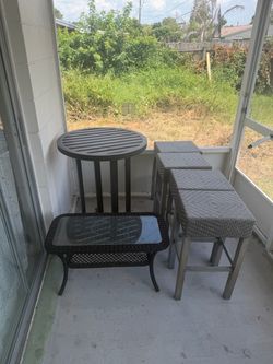 Tables and chairs for patio