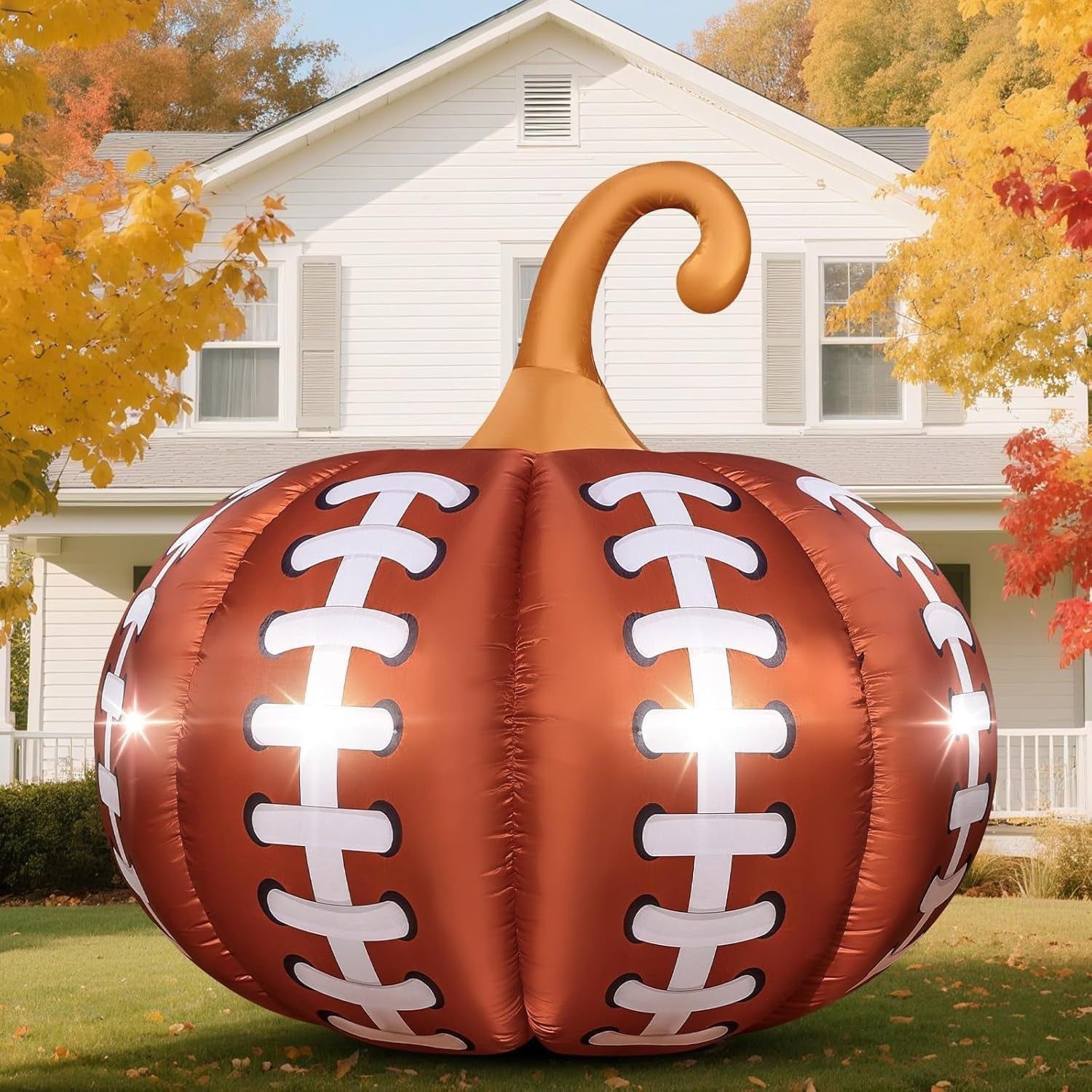 OUTDOOR FOOTBALL PUMPKIN DECORATION YARD PATIO