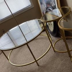 Glass Coffee Table 3 Piece Set 